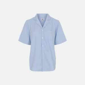 Kortærmet natskjorte | FSC bambus | blå/hvid strib