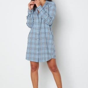 BUBBLEROOM Stacy flannel night shirt Checked 38