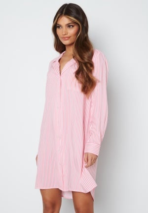 BUBBLEROOM Stina night shirt Light pink / Striped 44