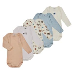 Pyjamas / Natskjorte Petit Bateau BODY US ML CASTIDOG PACK X5