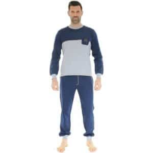 Pyjamas / Natskjorte Christian Cane PYJAMA LONG JOGGING BLEU DORIAN