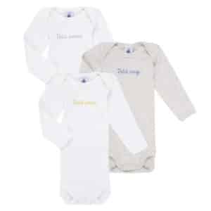 Pyjamas / Natskjorte Petit Bateau BODY US ML MESSAGES PACK X3