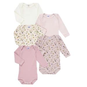 Pyjamas / Natskjorte Petit Bateau BODY US ML ROSAMINI PACK X5