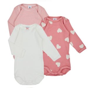 Pyjamas / Natskjorte Petit Bateau BODY US ML COEUR PACK X3