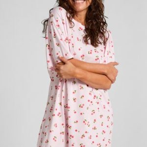 Hunkemöller natkjole med rund hals pink