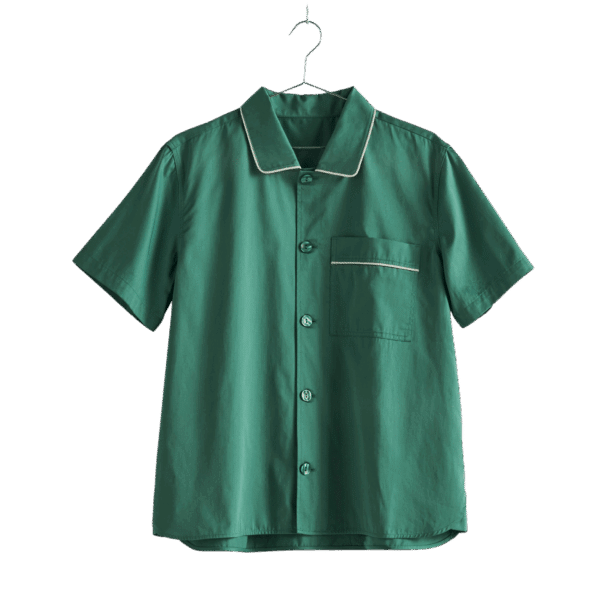 Outline Pyjama S/S natskjorte - Emerald Green