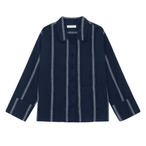 River Stripe skjorte - Dark Navy/White
